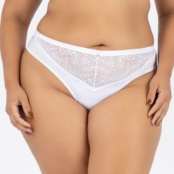 CALCINHA FIO DENTAL BRANCO - Dilady Lingerie