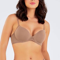 SUTIA COM BOJO BASIC CACAU - Dilady Lingerie