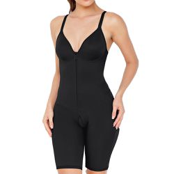 BODY MODELADOR MOLDADO COM PERNAS PRETO - Dilady Lingerie