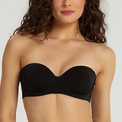 SUTIA COM BOJO BUSTIE PRETO - Dilady Lingerie
