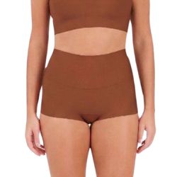 CALCINHA BOXER FAIXA MARROM OCRE - Dilady Lingerie