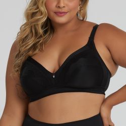 SUTIA PLUS ANATOMICO PRETO - Dilady Lingerie