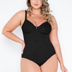 BODY MODELADOR PLUS ANATOMICO PRETO - Dilady Lingerie