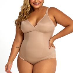BODY MODELADOR PLUS MOLDADO CHOCOLATE - Dilady Lingerie
