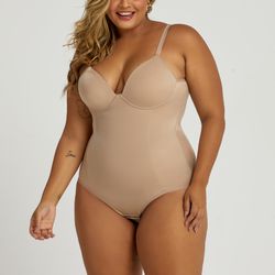 BODY MODELADOR COM BOJO ZERO BARRIGA CHOCOLATE - Dilady Lingerie