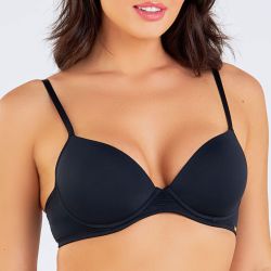 SUTIA COM BOJO BASIC PRETO - Dilady Lingerie