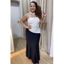BLUSA TOMARA QUE CAIA ASSIMÉTRICA - DIVAS VOGA - Di Miranda Curvy