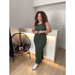 VESTIDO SOFIA REGATA - VERDE - Di Miranda Curvy