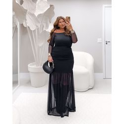 VESTIDO LONGO TULE - MRIA FRANCIA - Di Miranda Curvy