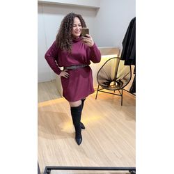 PONCHO MALHA TRICÔ - MARSALA - Di Miranda Curvy