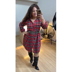 VESTIDO FLANELADO XADREZ - Di Miranda Curvy