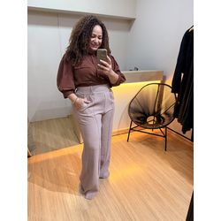 CALÇA FLAVIA PANTALONA - NUDE - Di Miranda Curvy