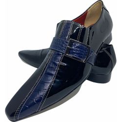 Sapato Masculino Italiano em Couro Social Executiv... - Di Paolo Sapatos Masculinos