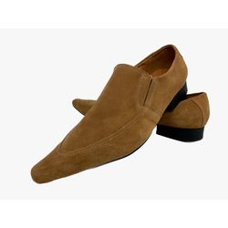 Mocassim Masculino Italiano Em Couro Marrom Camurç... - Di Paolo Sapatos Masculinos