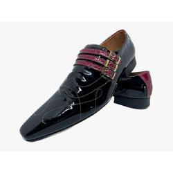 Sapato Masculino Italiano Em Couro Social Bordo Ve... - Di Paolo Sapatos Masculinos
