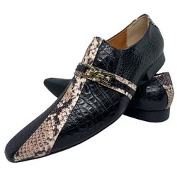 Sapato Masculino Italiano Em Couro Preto Social Cr... - Di Paolo Sapatos Masculinos
