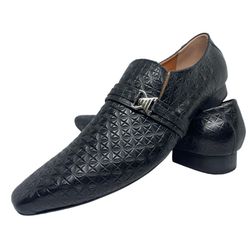 Sapato Masculino Italiano Em Couro Preto Social Qu... - Di Paolo Sapatos Masculinos