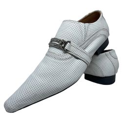 Sapato Masculino Italiano Em Couro Branco Aerado R... - Di Paolo Sapatos Masculinos