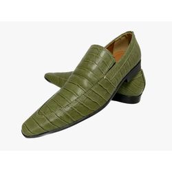 Mocassim Masculino Italiano Em Couro Social Verde ... - Di Paolo Sapatos Masculinos