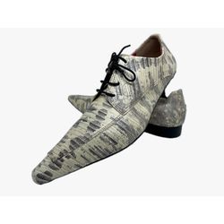 Sapato Masculino Italiano Em Couro Social Bege Ser... - Di Paolo Sapatos Masculinos