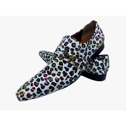 Sapato Masculino Italiano Em Couro Social Branco S... - Di Paolo Sapatos Masculinos