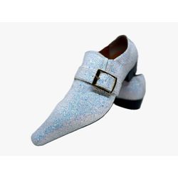 Sapato Masculino Italiano Em Couro Social Branco G... - Di Paolo Sapatos Masculinos