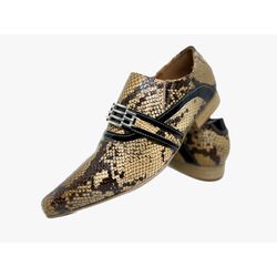 Sapato Masculino Italiano Em Couro Social Marrom S... - Di Paolo Sapatos Masculinos