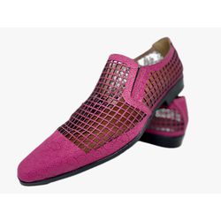 Mocassim Masculino Italiano Em Couro Social Rosa L... - Di Paolo Sapatos Masculinos