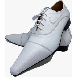 Sapato Masculino Italiano em Couro Social Executiv... - Di Paolo Sapatos Masculinos