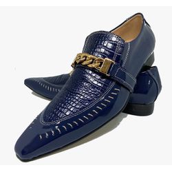 Sapato Masculino Italiano em Couro Social Executiv... - Di Paolo Sapatos Masculinos