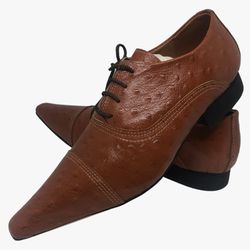 Sapato Masculino Italiano em Couro Social Executiv... - Di Paolo Sapatos Masculinos