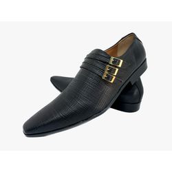Sapato Masculino Italiano em Couro Social Executiv... - Di Paolo Sapatos Masculinos