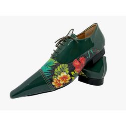 Sapato Masculino Italiano em Couro Social Executiv... - Di Paolo Sapatos Masculinos