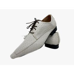 Sapato Masculino Italiano em Couro Executivo Branc... - Di Paolo Sapatos Masculinos