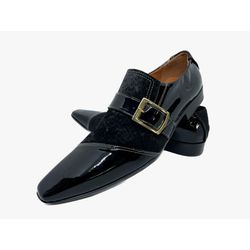 Sapato Masculino Italiano em Couro Social Preto - ... - Di Paolo Sapatos Masculinos