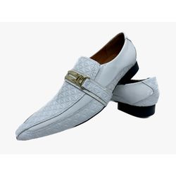Sapato Masculino Italiano em Couro Social Branco Q... - Di Paolo Sapatos Masculinos