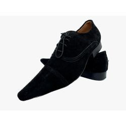Sapato Masculino Italiano em Couro Executivo Preto... - Di Paolo Sapatos Masculinos