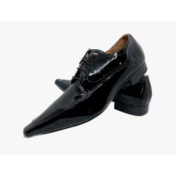 Sapato Masculino Italiano em Couro Executivo Preto... - Di Paolo Sapatos Masculinos