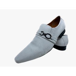 Sapato Masculino Italiano em Couro Social Branco A... - Di Paolo Sapatos Masculinos