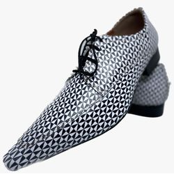 Sapato Masculino Italiano em Couro Executivo Branc... - Di Paolo Sapatos Masculinos