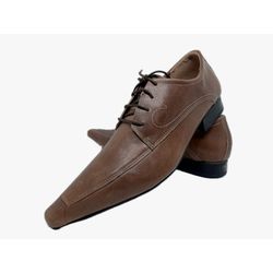 Sapato Masculino Italiano Em Couro Social Marrom R... - Di Paolo Sapatos Masculinos