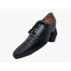 Sapato Masculino Italiano Em Couro Social Preto Re... - Di Paolo Sapatos Masculinos