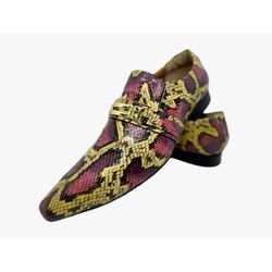 Sapato Masculino Italiano Em Couro Serpente Social... - Di Paolo Sapatos Masculinos