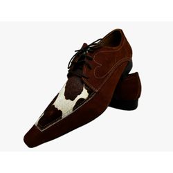 Sapato Masculino Italiano Em Couro Social Marron R... - Di Paolo Sapatos Masculinos