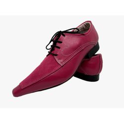 Sapato Masculino Italiano Em Couro Social Rosa Ref... - Di Paolo Sapatos Masculinos