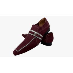 Sapato Masculino Italiano Em Couro Bordô Ref: D884 - Di Paolo Sapatos Masculinos