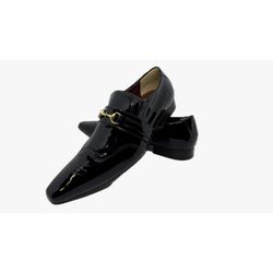Sapato Masculino Italiano Em Couro Preto Ref: D888 - Di Paolo Sapatos Masculinos