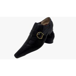 Sapato Masculino Italiano Em Couro Preto Ref: D898 - Di Paolo Sapatos Masculinos