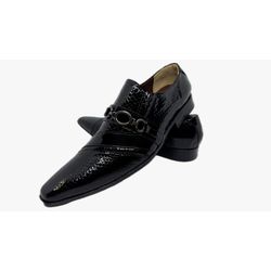 Sapato Masculino Italiano Em Couro Preto Ref: D902 - Di Paolo Sapatos Masculinos