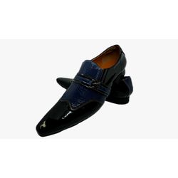 Sapato Masculino Italiano Em Couro Azul Réptil Ref... - Di Paolo Sapatos Masculinos
